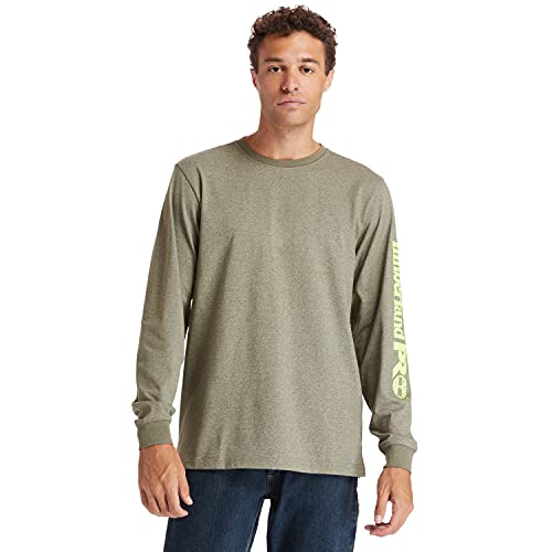 Timberland PRO Herren Base Plate Langarm Ärmellogo Arbeits-T-Shirt, Oliv (Burnt Olive), meliert, XXX-Large Hoch von Timberland PRO