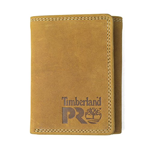 Timberland PRO Herren Leather RFID Trifold Wallet with ID Window Geldbörse, Weizen/Pullman, Einheitsgröße von Timberland PRO