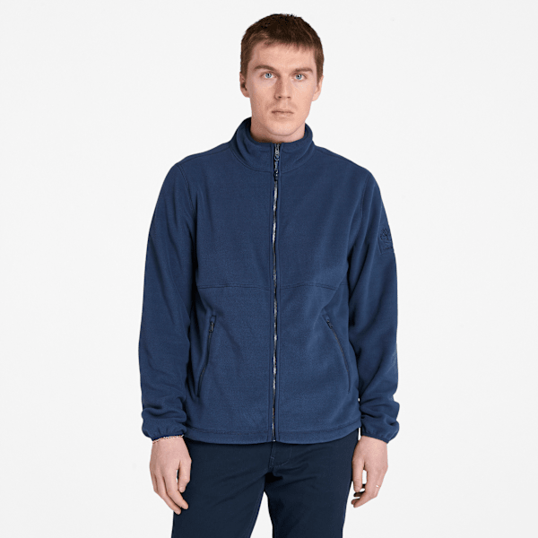 Timberland - Polar-Fleecejacke mit durchgehendem Reißverschluss für Herren in Dunkelblau, Herren, Blau, Größe: L von Timberland