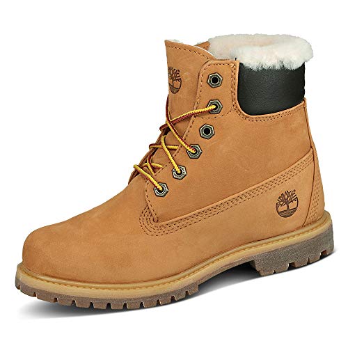 Timberland - Premium Damen-Stiefel, 6 Zoll, mit Wolle gefüttert, Beige - Weizenfarben - Größe: 38.5 EU Large von Timberland