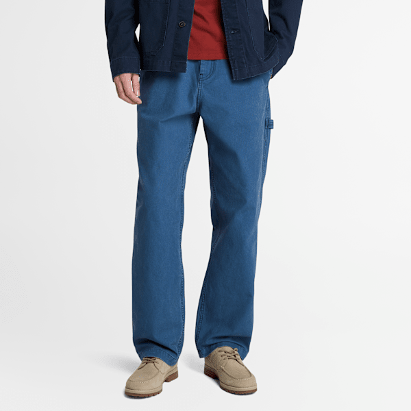 Timberland - Rindge Carpenter-Hose aus gewaschenem Canvas für Herren in Dunkelblau, Mann, Blau, Größe: 38 Timberland - Rindge Carpenter-Hose aus gewaschenem Canvas für Herren in Dunkelblau, Mann, Blau, Größe: 38 von Timberland