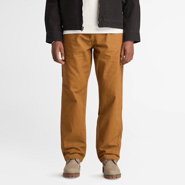 Timberland - Rindge Carpenter-Hose aus gewaschenem Canvas für Herren in Dunkelgelb, Herren, Gelb, Größe: 33 von Timberland