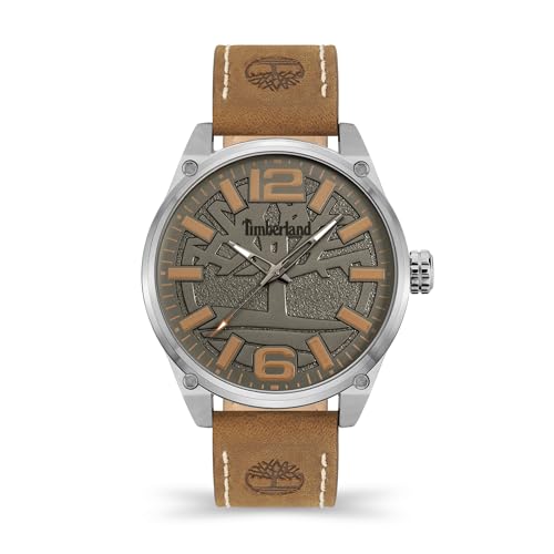 Timberland Ripley Z Herren-Armbanduhr, braunes Lederband, Stahl, 3 ATM, braun, Unkonventionell von Timberland