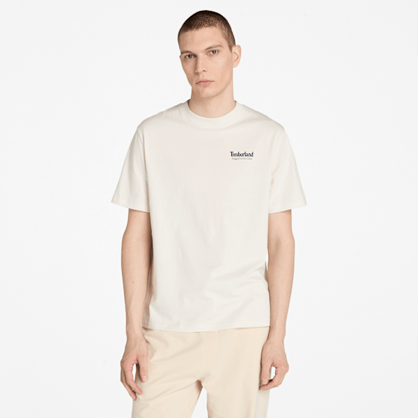 Timberland - Robustes Active Gear T-Shirt mit Grafik am Rücken für Herren in Weiß, Herren, Weiß, Größe: S von Timberland