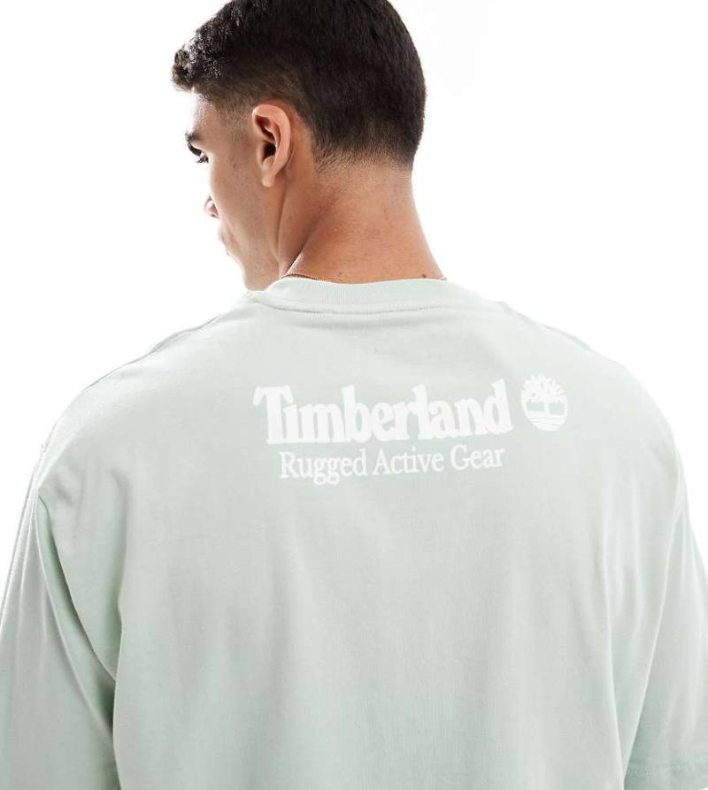 Timberland - Rugged - T-Shirt in Grün mit Rückenprint, exklusiv bei ASOS von Timberland