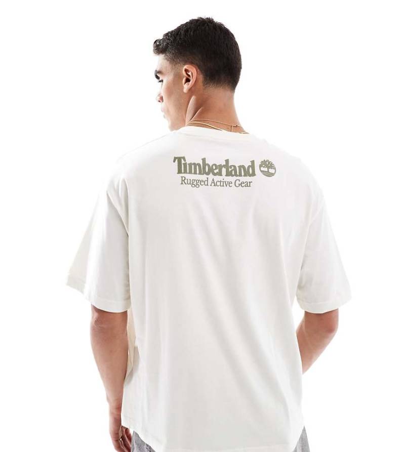 Timberland - Rugged - T-Shirt in Weiß mit Rückenprint, exklusiv bei ASOS von Timberland