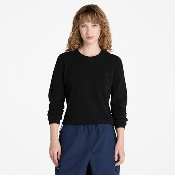 Timberland - Rundhalspullover aus Merinowolle für Damen in Schwarz, Damen, Schwarz, Größe: XS Timberland - Rundhalspullover aus Merinowolle für Damen in Schwarz, Damen, Schwarz, Größe: XS von Timberland