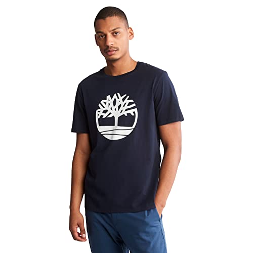 Timberland SS Tree Logo T Herren T-Shirt Shirt TB0A2C6S blau, Bekleidungsgröße:M von Timberland
