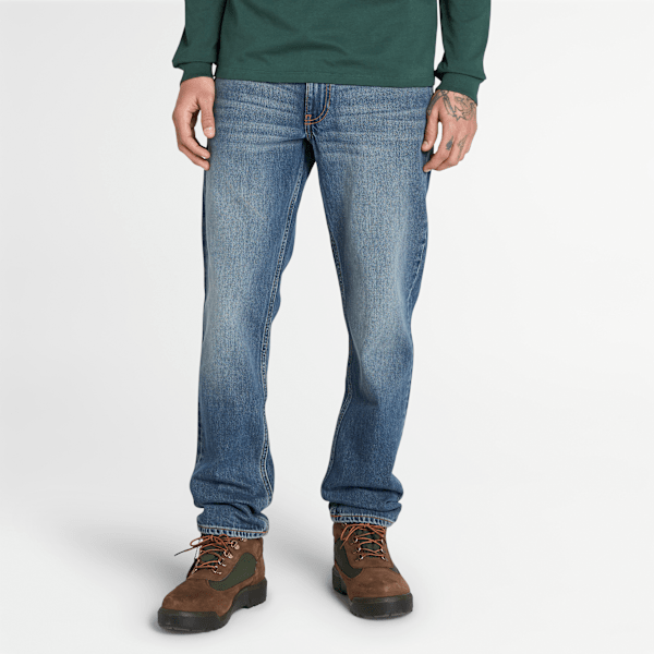Timberland - Schmal geschnittene Sandown Jeans für Herren in Dunkelblau, Herren, Blau, Größe: 32 Timberland - Schmal geschnittene Sandown Jeans für Herren in Dunkelblau, Herren, Blau, Größe: 32 von Timberland