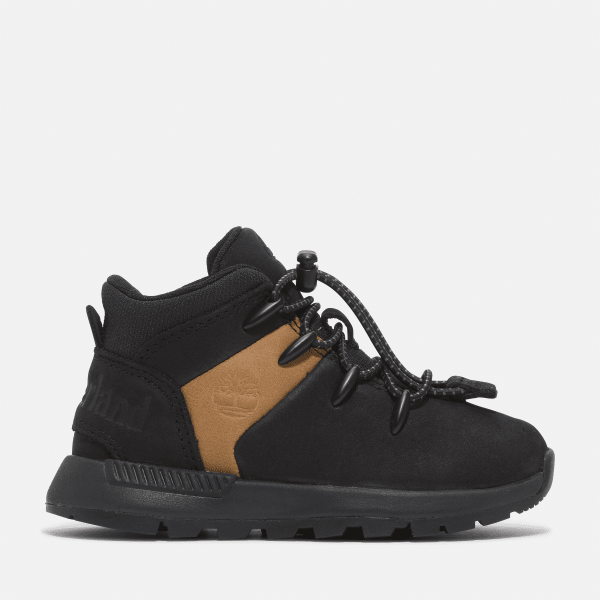 Timberland - Sprint Trekker Mid-Top-Sneaker zum Schnüren für Kleinkinder in Schwarz/Gelb, Schwarz, Größe: 22 Timberland - Sprint Trekker Mid-Top-Sneaker zum Schnüren für Kleinkinder in Schwarz/Gelb, Schwarz, Größe: 22 von Timberland