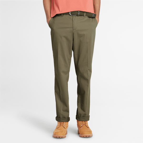 Timberland - Claremont Chinohose aus Twill mit geradem Bein für Herren in Grün, Herren, Grün, Größe: 38 von Timberland