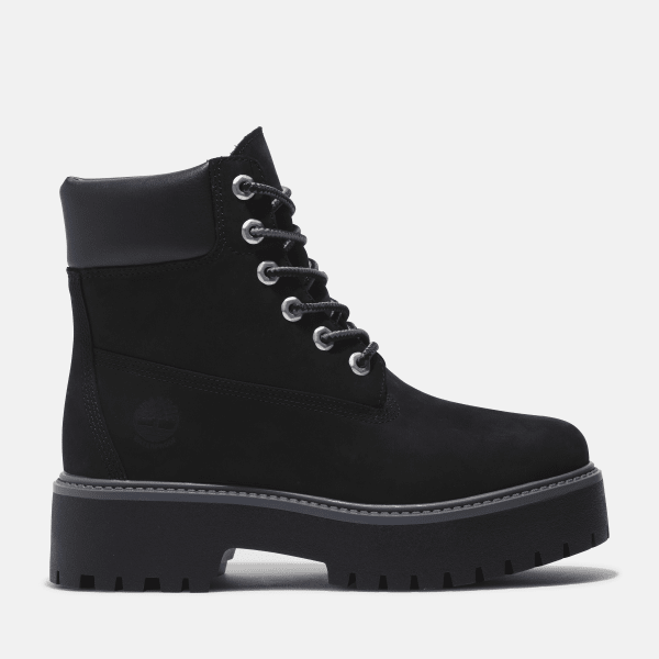 Timberland - Wasserdichter Stone Street 6-Inch Boot zum Schnüren für Damen in Schwarz, Frau, Schwarz, Größe: 37 von Timberland