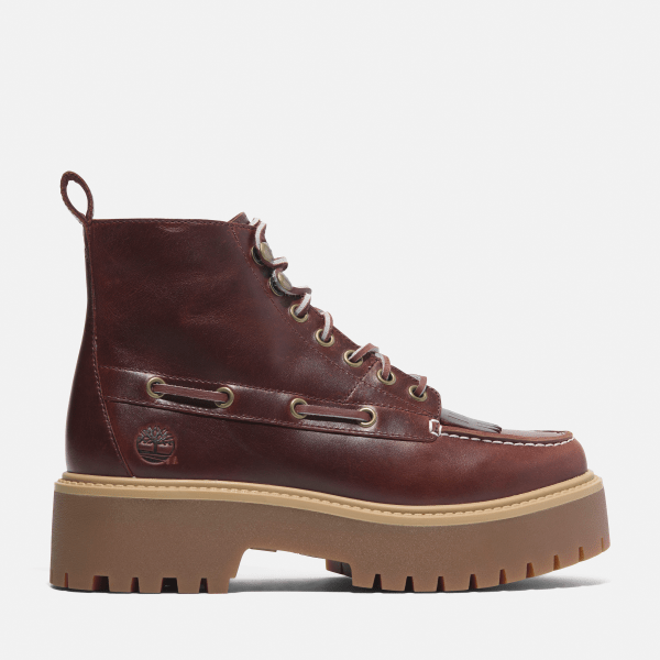 Timberland - Stone Street Kiltie Boot mit Plateausohle für Damen in Dunkelrot, Damen, Rot, Größe: 42 von Timberland