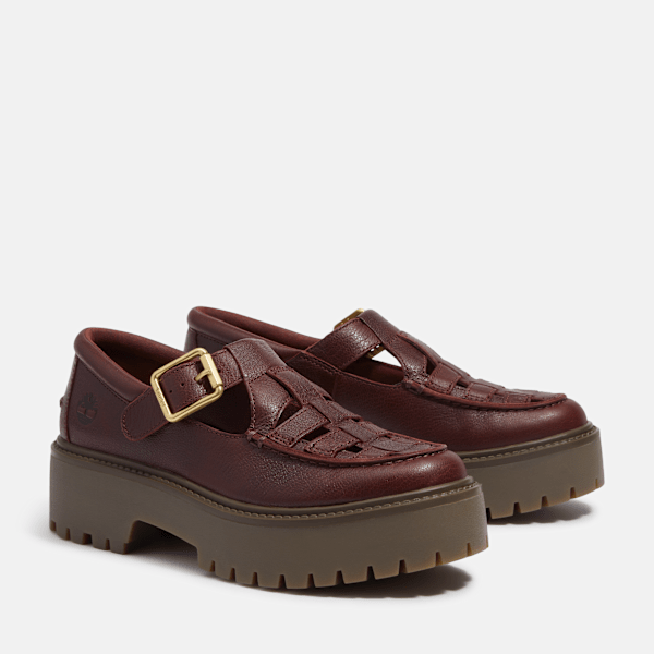 Timberland - Stone Street Schnallenschuh mit Plateausohle für Damen in Dunkelrot, Frau, Rot, Größe: 36 Timberland - Stone Street Schnallenschuh mit Plateausohle für Damen in Dunkelrot, Frau, Rot, Größe: 36 von Timberland