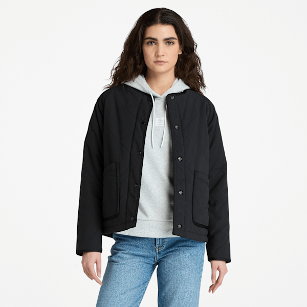Timberland - Strapazierfähige, wasserabweisende Steppjacke für Damen in Schwarz, Damen, Schwarz, Größe: S von Timberland
