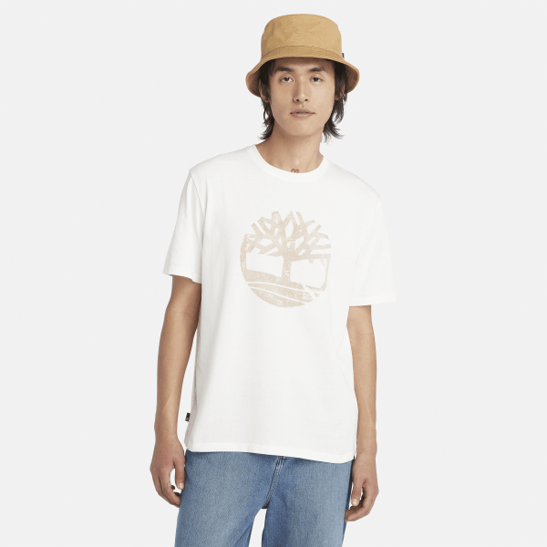 Timberland - Stückgefärbtes Merrymack River T-Shirt mit Logo für Herren in Naturfarben, Herren, Beige, Größe: XL von Timberland