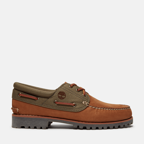 Timberland - Timberland Authentic Handsewn 3-Eye Bootsschuh für Herren in Braun, Herren, Braun, Größe: 45.5 von Timberland