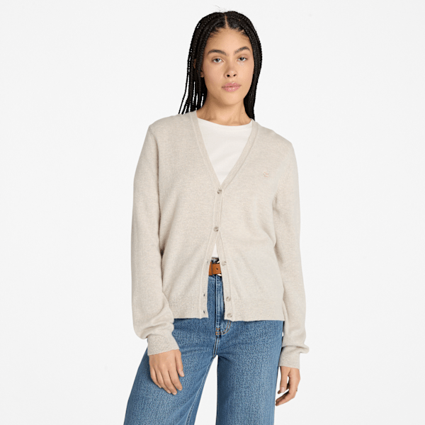 Timberland - Timberland Cardigan aus Merinowolle für Damen in Beige, Damen, Beige, Größe: XL Timberland - Timberland Cardigan aus Merinowolle für Damen in Beige, Damen, Beige, Größe: XL von Timberland