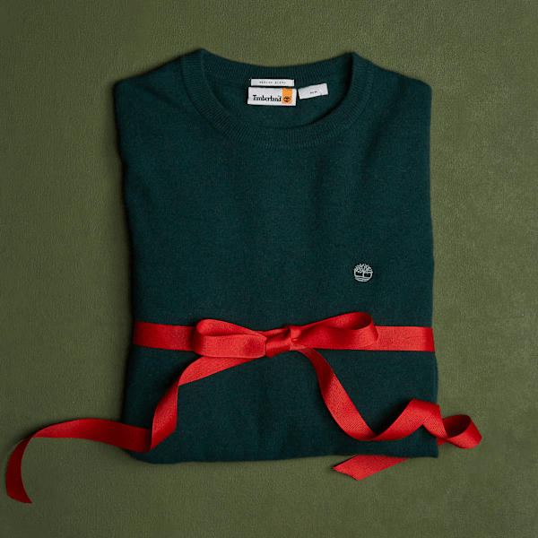 Timberland - Timberland Cohas Brook Rundhalspullover aus Merinowolle für Herren in Dunkelgrün, Herren, Grün, Größe: L von Timberland