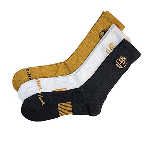 Timberland Unisex 3PP Yellow Boot Logo HC Crew, Wheat, L von Timberland