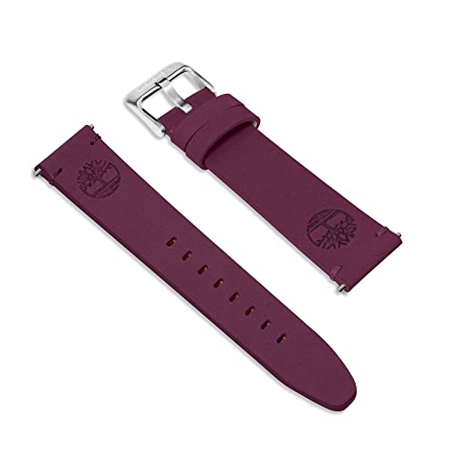 Timberland Danum Unisex Uhrenarmband aus Leder, Farbe: Beere, für Gehäuse mit den Maßen: 38/40/41, TDOUL0000213 von Timberland