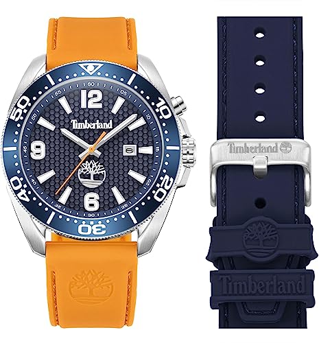 Timberland Unisex Analog Quarz Uhr mit Silikon Armband TDWGN0010002 von Timberland