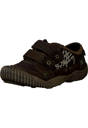 Timberland Unisex-Kinder FTK Crown Point F/L Hook & Loop Ox Halbschuhe Braun/Brown w/Green 34 EU von Timberland