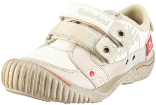 Timberland Unisex-Kinder FTK Crown Point F/L Hook & Loop Ox Halbschuhe Weiss/Bone w/Red 35 EU von Timberland