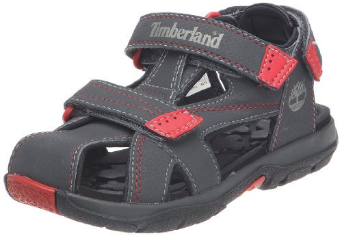 Timberland Unisex-Kinder MADRIVER CLSD TOE GRY/RED Sandalen Grau (Dark Grey with 0), 35 EU von Timberland