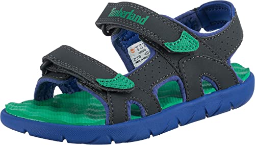 Timberland Unisex-Kinder Perkins Row 2-Strap Peeptoe Sandalen, Grau (Grigio (Dark Shadow) Tb0a24zg0281), 28 EU von Timberland