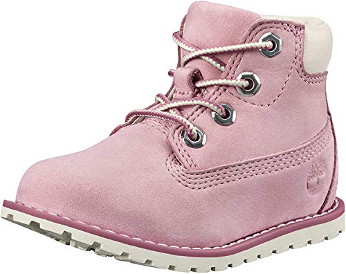 Timberland Unisex-Kinder Pokey Pine 6In Boot with Side Zip Klassische Stiefel, (Pink Nectar Nubuck), 25 EU von Timberland