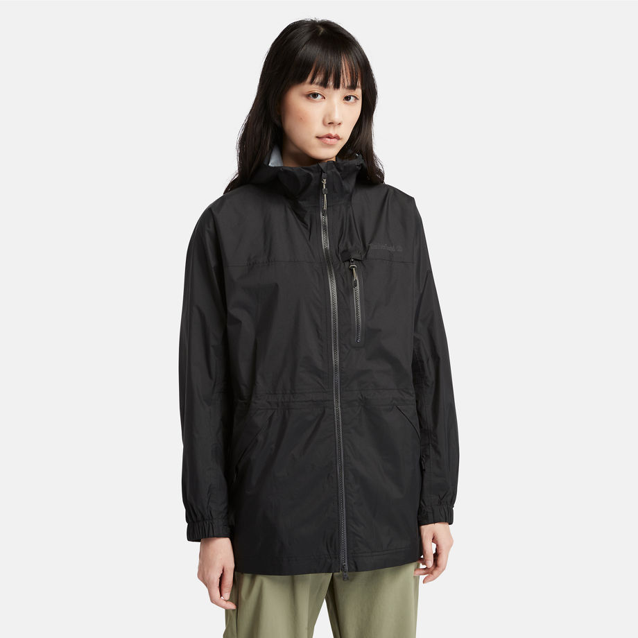 Timberland Wasserdichte Verstaubare Jenness Jacke Für Damen In Schwarz Schwarz, Größe XL von Timberland