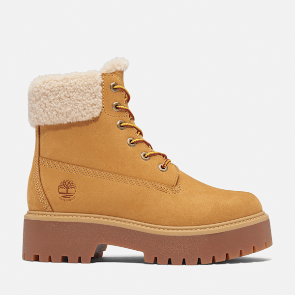 Timberland - Wasserdichter Stone Street Boot mit Plateausohle und warmem Futter für Damen in Gelb, Damen, Gelb, Größe: 38 von Timberland