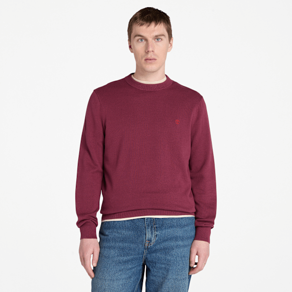 Timberland - Williams River Baumwollpullover für Herren in Burgunderrot, Herren, Burgunderrot, Größe: S von Timberland