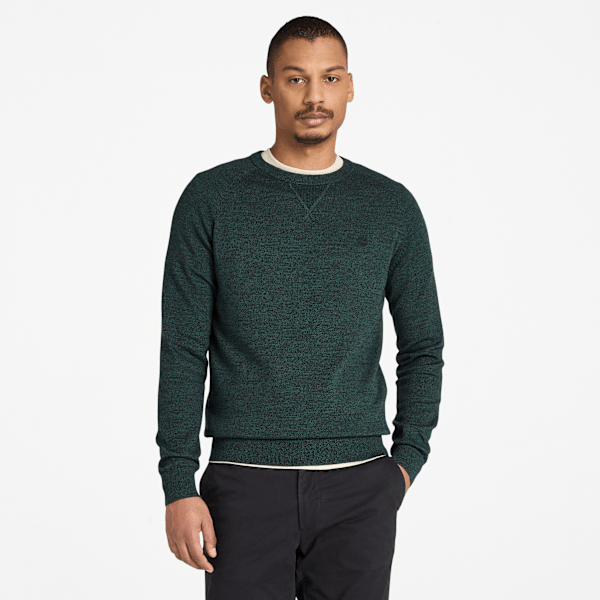 Timberland - Williams River Baumwollpullover mit Raglanärmeln und Rundhalsausschnitt für Herren in Dunkelgrün, Herren, Grün, Größe: M von Timberland