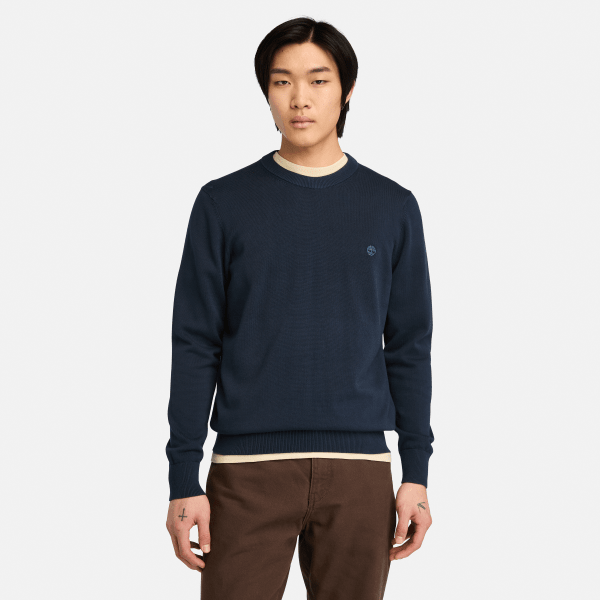 Timberland - Garngefärbter Williams River Pullover aus Baumwolle für Herren in Dunkelblau, Mann, Blau, Größe: S von Timberland