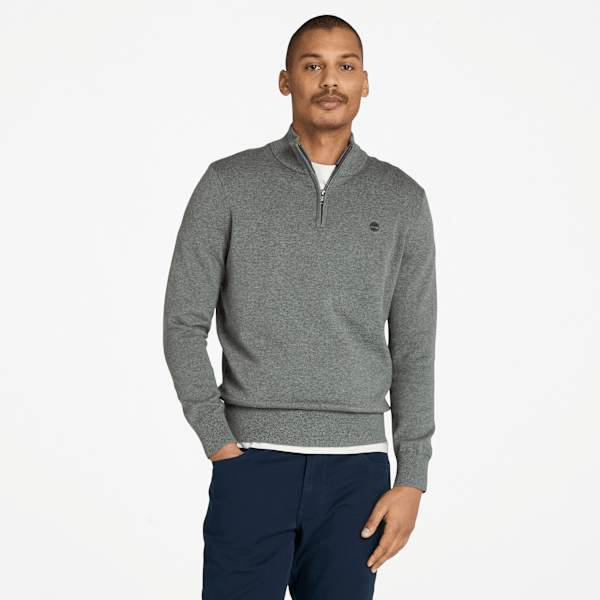 Timberland - Williams River Pullover mit 1/4-Reißverschluss für Herren in Grau, Herren, Grau, Größe: S Timberland - Williams River Pullover mit 1/4-Reißverschluss für Herren in Grau, Herren, Grau, Größe: S von Timberland