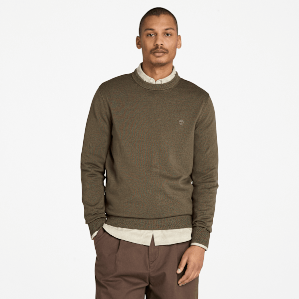 Timberland - Garngefärbter Williams River Pullover aus Baumwolle für Herren in Dunkelgrün, Mann, Grün, Größe: L Timberland - Garngefärbter Williams River Pullover aus Baumwolle für Herren in Dunkelgrün, Mann, Grün, Größe: L von Timberland