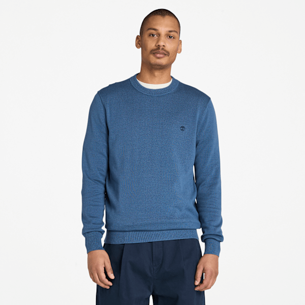 Timberland - Garngefärbter Williams River Pullover aus Baumwolle für Herren in Blau, Mann, Blau, Größe: L von Timberland