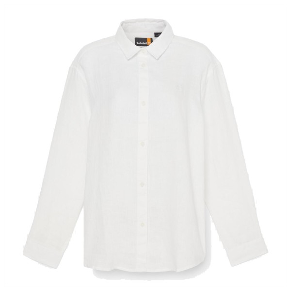 Timberland - Women's Linen Shirt - Bluse Gr M weiß von Timberland
