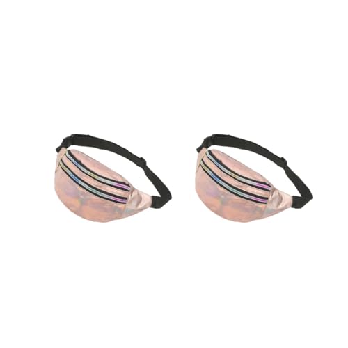 Travel Companion Wasserdichte Hüfttaschen für Essentials PU Hüfttaschen Frauen Gürteltasche Bauchtasche Breit Mode Multifunktional Lila, 2er-Set (Champagner), Siehe Produktbeschreibung, Siehe von Timcryxient
