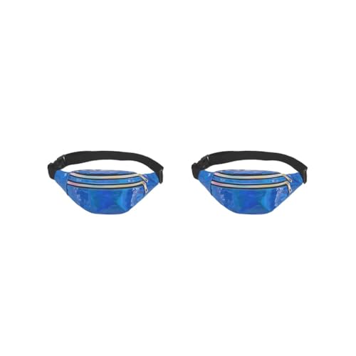 Travel Companion Wasserdichte Hüfttaschen für Essentials PU Hüfttaschen Frauen Gürteltasche Bauchtasche Breit Mode Multifunktional Lila, 2er-Set (blau), Siehe Produktbeschreibung, Siehe Beschreibung von Timcryxient