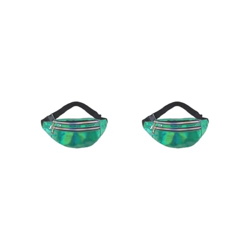 Travel Companion Wasserdichte Hüfttaschen für Essentials PU Hüfttaschen Frauen Gürteltasche Bauchtasche Breit Mode Multifunktional Lila, 2er-Set (dunkelgrün), Siehe Produktbeschreibung, Siehe von Timcryxient
