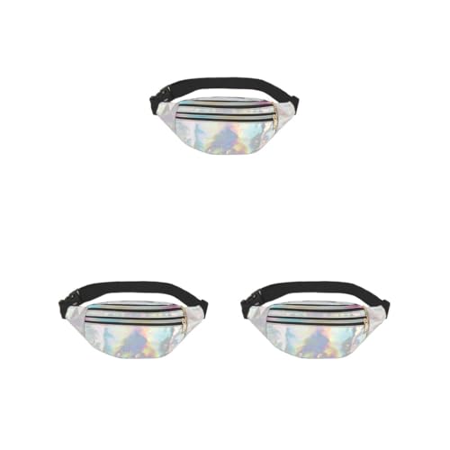 Travel Companion Wasserdichte Hüfttaschen für Essentials PU Hüfttaschen Frauen Gürteltasche Bauchtasche Breit Mode Multifunktional Lila, 3er-Set (Silber), Siehe Produktbeschreibung, Siehe Beschreibung von Timcryxient