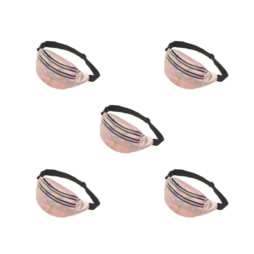 Travel Companion Wasserdichte Hüfttaschen für Essentials PU Hüfttaschen Frauen Gürteltasche Bauchtasche Breit Mode Multifunktional Lila, 5er-Set (Champagner), Siehe Produktbeschreibung, Siehe von Timcryxient
