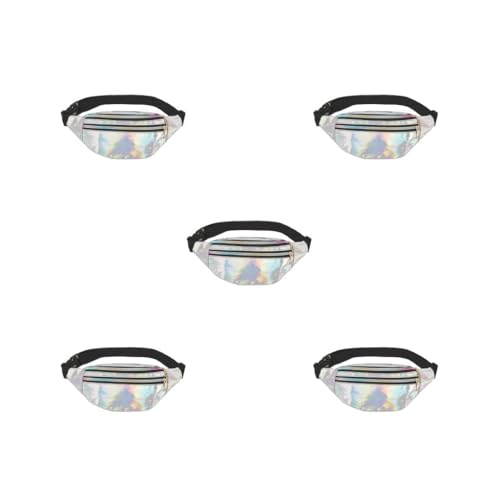 Travel Companion Wasserdichte Hüfttaschen für Essentials PU Hüfttaschen Frauen Gürteltasche Bauchtasche Breit Mode Multifunktional Lila, 5er-Set (Silber), Siehe Produktbeschreibung, Siehe Beschreibung von Timcryxient
