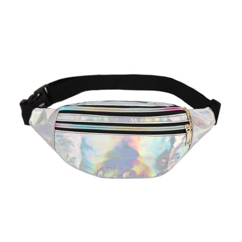 Travel Companion Wasserdichte Hüfttaschen für Essentials PU Hüfttaschen Frauen Gürteltasche Bauchtasche Breit Mode Multifunktional Lila, silber, Siehe Produktbeschreibung, Siehe Beschreibung von Timcryxient