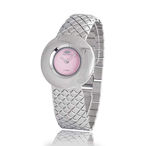 TIME FORCE Damen Analog Quarz Uhr mit Edelstahl Armband TF2650L-04M-1 von TIME FORCE