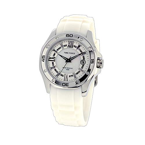 Time Force Damen Analog Quarz Uhr mit Gummi Armband TF4107L02 von Time Force