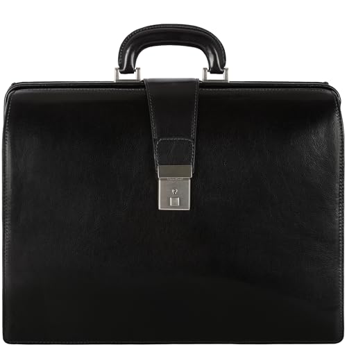 Time Resistance Leather Anwalt-Aktenkoffer – Aktenkoffer für Herren Italienische Aktentasche Doktorkoffer – Business von Time Resistance
